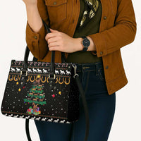 Horse Christmas Tree Christmas Design Leather Bag Xmas Holiday Patterns - Wonder Print Shop