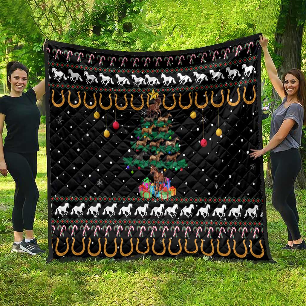 Horse Christmas Tree Christmas Design Quilt Xmas Holiday Patterns - Wonder Print Shop
