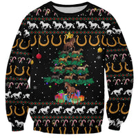 Horse Christmas Tree Christmas Design Sweatshirt Xmas Holiday Patterns - Wonder Print Shop