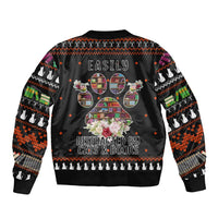 Cat And Books Christmas Bomber Jacket Xmas Holiday Patterns - Wonder Print Shop