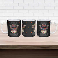 Cat And Books Christmas Ceramic Mug Xmas Holiday Patterns - Wonder Print Shop