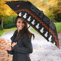 Cat And Books Christmas Umbrella Xmas Holiday Patterns - Wonder Print Shop