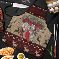 Cat And Sock Christmas Apron Xmas Holiday Patterns - Wonder Print Shop