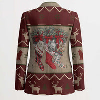 Cat And Sock Christmas Blazer Xmas Holiday Patterns - Wonder Print Shop