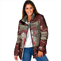 Cat And Sock Christmas Padded Jacket Xmas Holiday Patterns - Wonder Print Shop