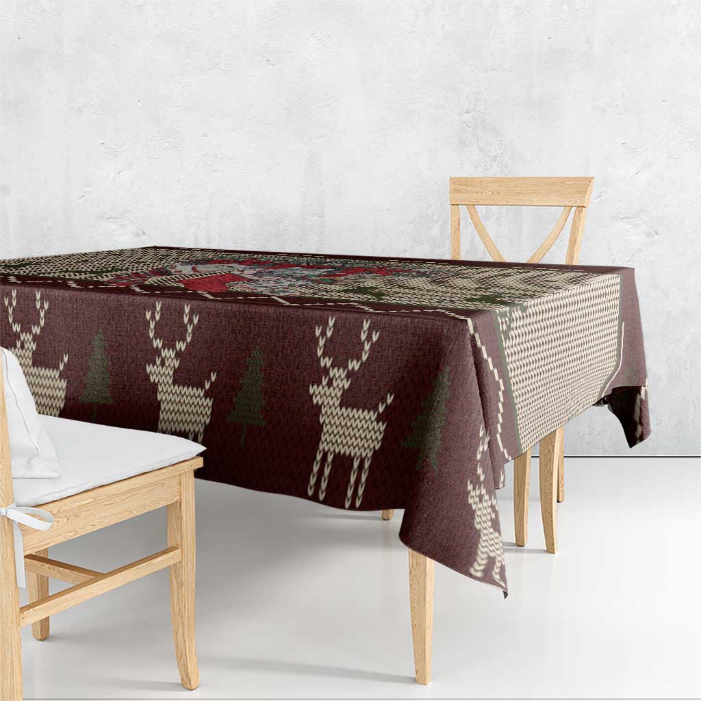 Cat And Sock Christmas Tablecloth Xmas Holiday Patterns - Wonder Print Shop