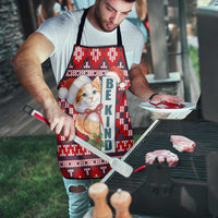 Cat Be Kind Christmas Apron Xmas Holiday Patterns - Wonder Print Shop