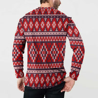 Cat Be Kind Christmas Button Sweatshirt Xmas Holiday Patterns - Wonder Print Shop