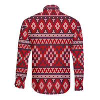 Cat Be Kind Christmas Long Sleeve Button Shirt Xmas Holiday Patterns - Wonder Print Shop