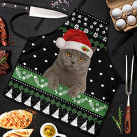 Cat Be Nice Christmas Apron Xmas Holiday Patterns - Wonder Print Shop