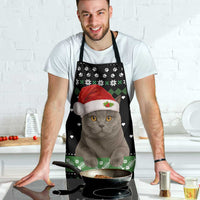 Cat Be Nice Christmas Apron Xmas Holiday Patterns - Wonder Print Shop