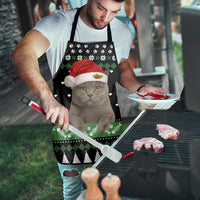 Cat Be Nice Christmas Apron Xmas Holiday Patterns - Wonder Print Shop