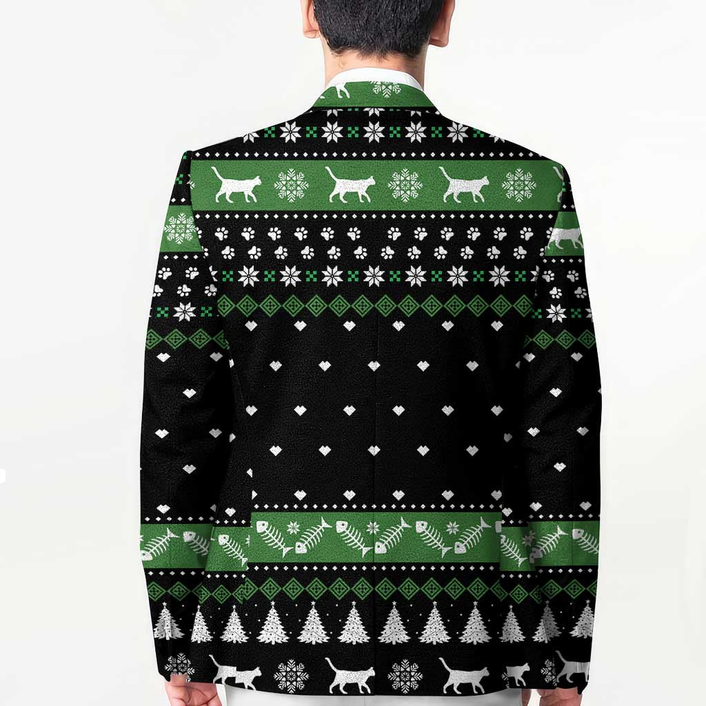 Cat Be Nice Christmas Blazer Xmas Holiday Patterns - Wonder Print Shop