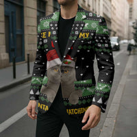 Cat Be Nice Christmas Blazer Xmas Holiday Patterns - Wonder Print Shop