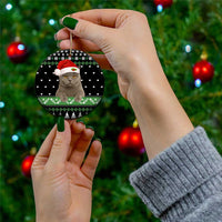 Cat Be Nice Christmas Ceramic Ornament Xmas Holiday Patterns - Wonder Print Shop