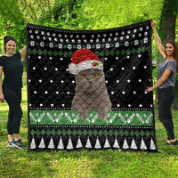 Cat Be Nice Christmas Quilt Xmas Holiday Patterns - Wonder Print Shop