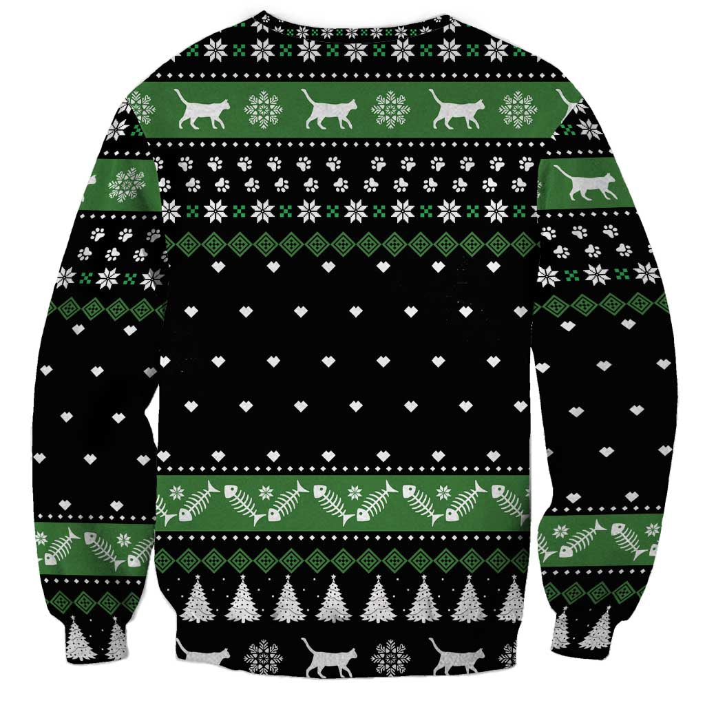 Cat Be Nice Christmas Sweatshirt Xmas Holiday Patterns - Wonder Print Shop