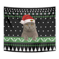 Cat Be Nice Christmas Tapestry Xmas Holiday Patterns - Wonder Print Shop