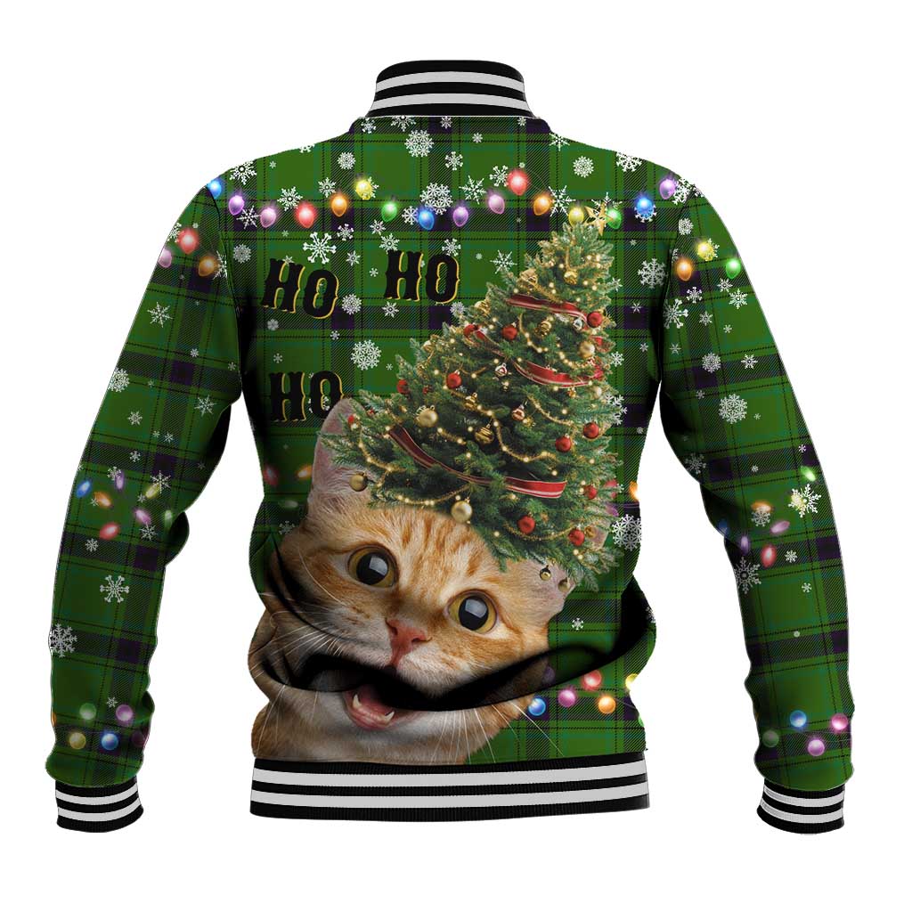 Cat Christmas Tree Baseball Jacket Xmas Holiday Patterns - Wonder Print Shop