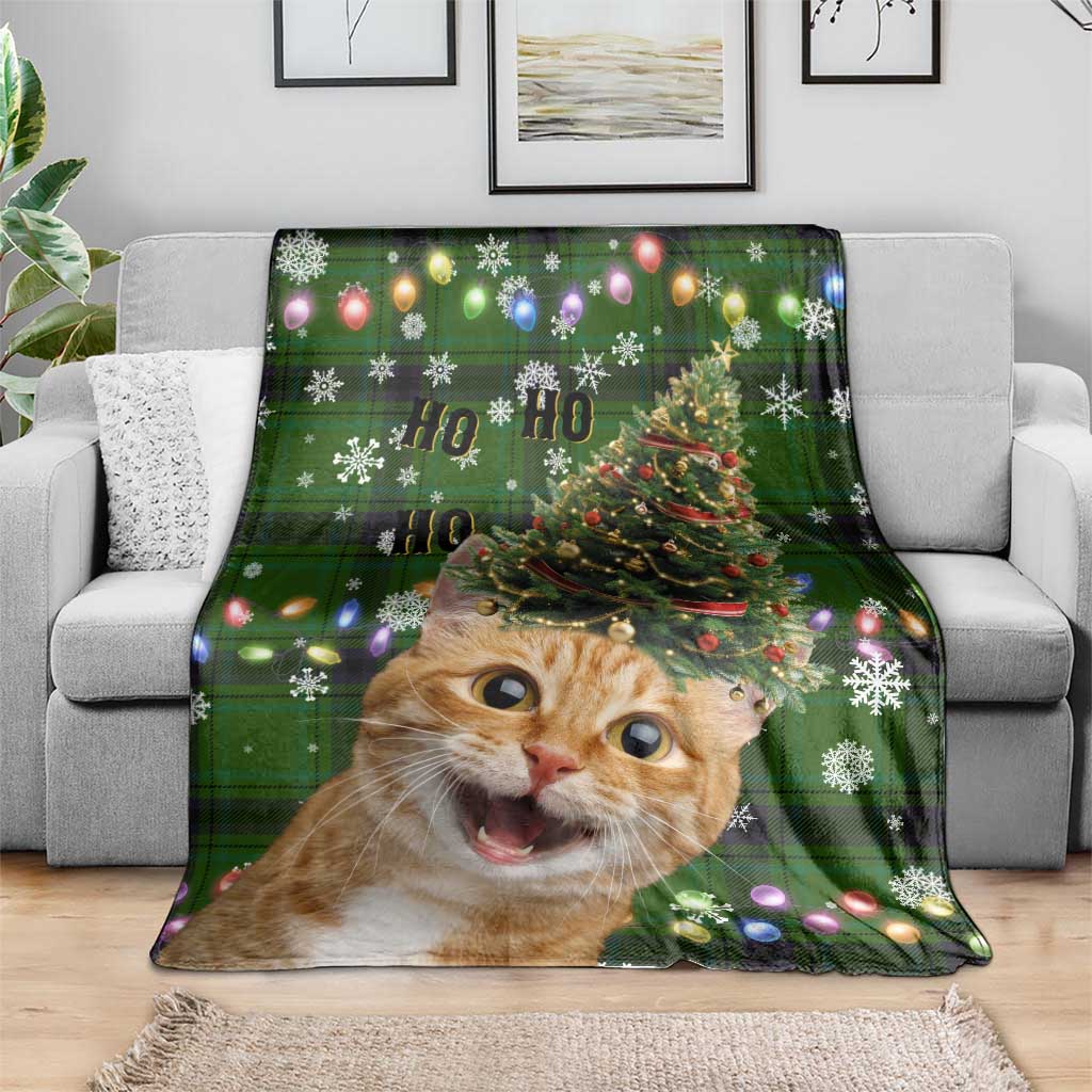 Cat Christmas Tree Blanket Xmas Holiday Patterns - Wonder Print Shop