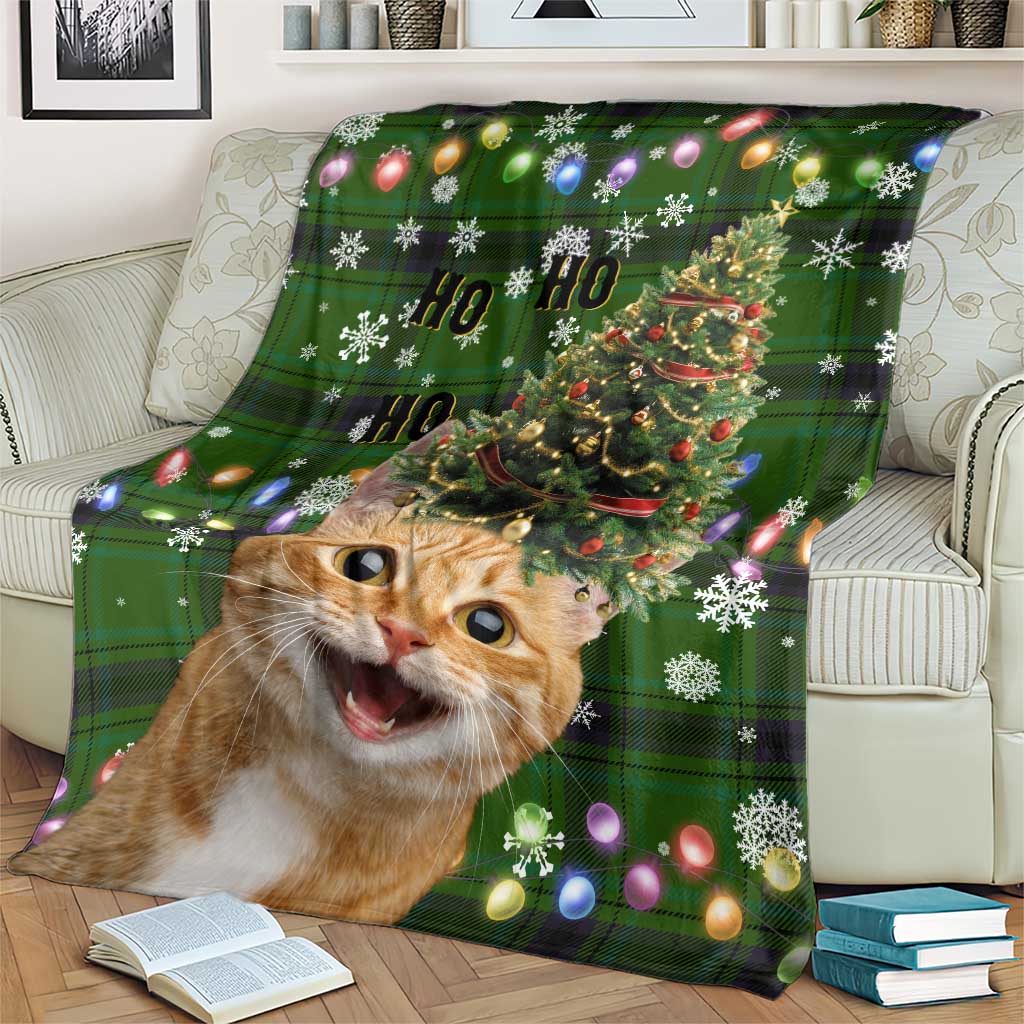 Cat Christmas Tree Blanket Xmas Holiday Patterns - Wonder Print Shop