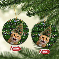 Cat Christmas Tree Ceramic Ornament Xmas Holiday Patterns - Wonder Print Shop