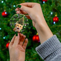 Cat Christmas Tree Ceramic Ornament Xmas Holiday Patterns - Wonder Print Shop