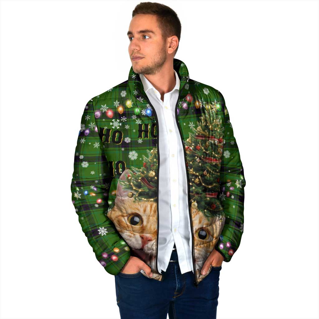 Cat Christmas Tree Padded Jacket Xmas Holiday Patterns - Wonder Print Shop