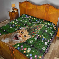 Cat Christmas Tree Quilt Xmas Holiday Patterns - Wonder Print Shop