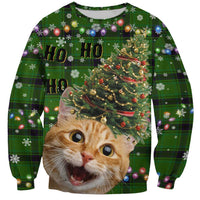 Cat Christmas Tree Sweatshirt Xmas Holiday Patterns - Wonder Print Shop