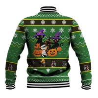 Cat Cute Witcher Noel Christmas Baseball Jacket Xmas Holiday Patterns - Wonder Print Shop