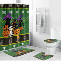 Cat Cute Witcher Noel Christmas Bathroom Set Xmas Holiday Patterns - Wonder Print Shop