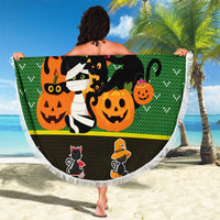 Cat Cute Witcher Noel Christmas Beach Blanket Xmas Holiday Patterns - Wonder Print Shop