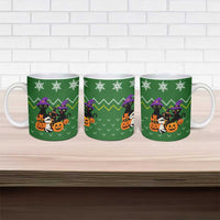 Cat Cute Witcher Noel Christmas Ceramic Mug Xmas Holiday Patterns - Wonder Print Shop