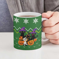 Cat Cute Witcher Noel Christmas Ceramic Mug Xmas Holiday Patterns - Wonder Print Shop