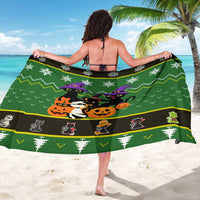 Cat Cute Witcher Noel Christmas Sarong Xmas Holiday Patterns - Wonder Print Shop