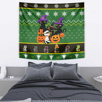 Cat Cute Witcher Noel Christmas Tapestry Xmas Holiday Patterns - Wonder Print Shop