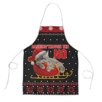 Cat Dashing Through The No Christmas Apron Xmas Holiday Patterns - Wonder Print Shop
