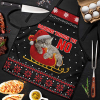 Cat Dashing Through The No Christmas Apron Xmas Holiday Patterns - Wonder Print Shop