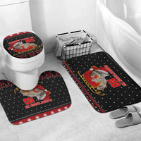 Cat Dashing Through The No Christmas Bathroom Set Xmas Holiday Patterns - Wonder Print Shop