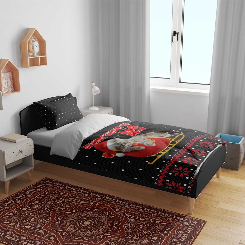 Cat Dashing Through The No Christmas Bedding Set Xmas Holiday Patterns - Wonder Print Shop