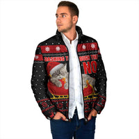 Cat Dashing Through The No Christmas Padded Jacket Xmas Holiday Patterns - Wonder Print Shop