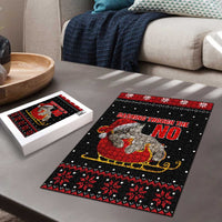 Cat Dashing Through The No Christmas Puzzle Xmas Holiday Patterns - Wonder Print Shop