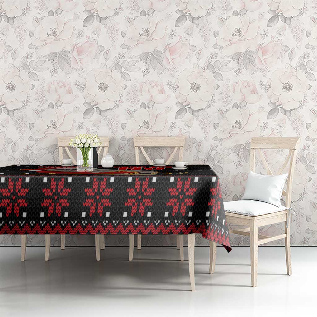 Cat Dashing Through The No Christmas Tablecloth Xmas Holiday Patterns - Wonder Print Shop