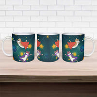 Cat Galaxy Christmas Ceramic Mug Xmas Holiday Patterns - Wonder Print Shop