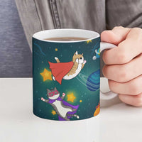 Cat Galaxy Christmas Ceramic Mug Xmas Holiday Patterns - Wonder Print Shop
