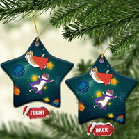 Cat Galaxy Christmas Ceramic Ornament Xmas Holiday Patterns - Wonder Print Shop