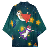 Cat Galaxy Christmas Kimono Xmas Holiday Patterns - Wonder Print Shop
