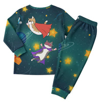 Cat Galaxy Christmas Pajama Set Xmas Holiday Patterns - Wonder Print Shop