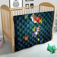 Cat Galaxy Christmas Quilt Xmas Holiday Patterns - Wonder Print Shop